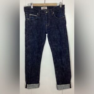 Naked and Famous Selvedge Jeans. super skinny guy, navy , size 32